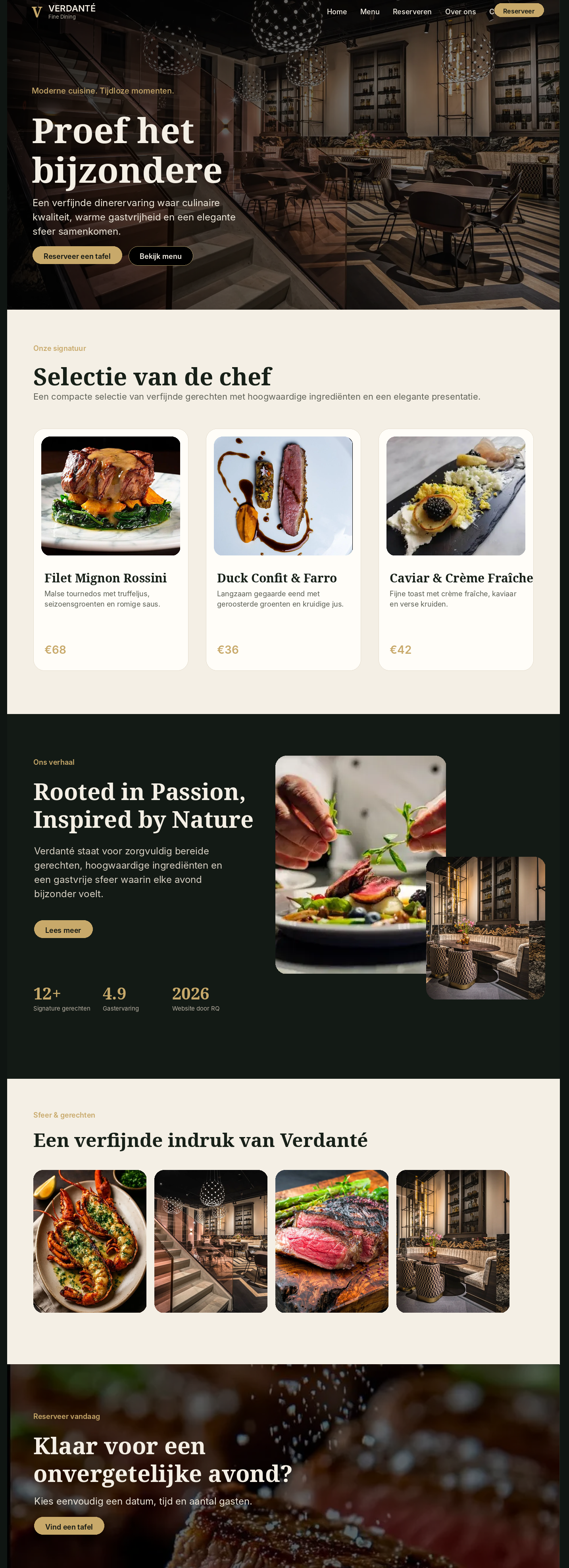 Websiteproject voor Verdanté